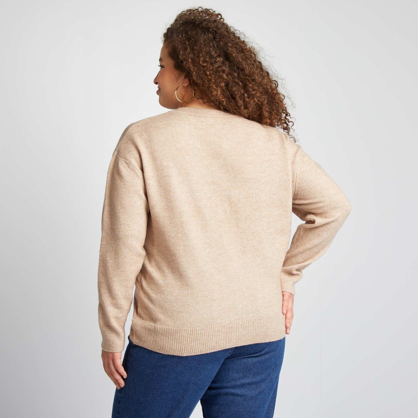 Gilet en laine mélangé MARRON