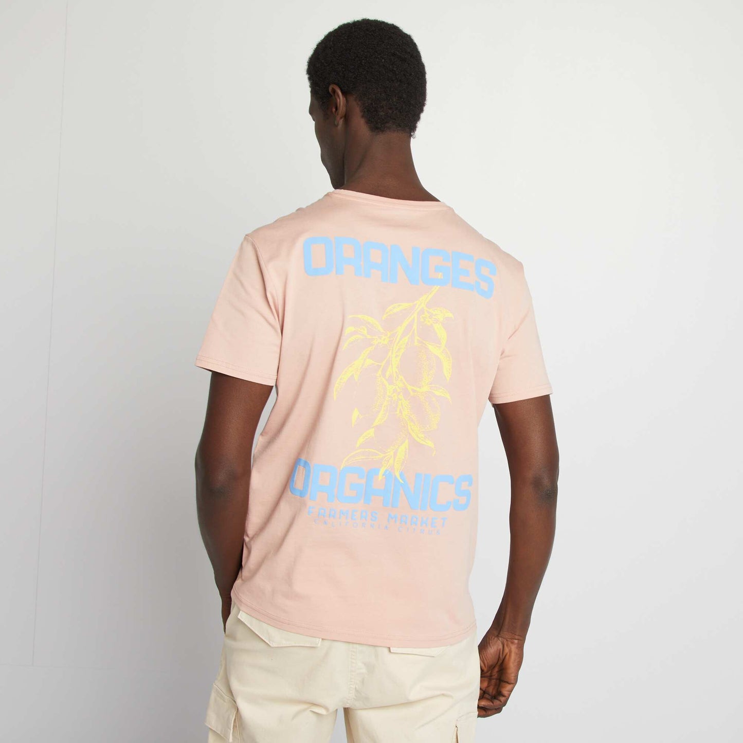 T-shirt imprimé recto/verso manches courtes ROSE