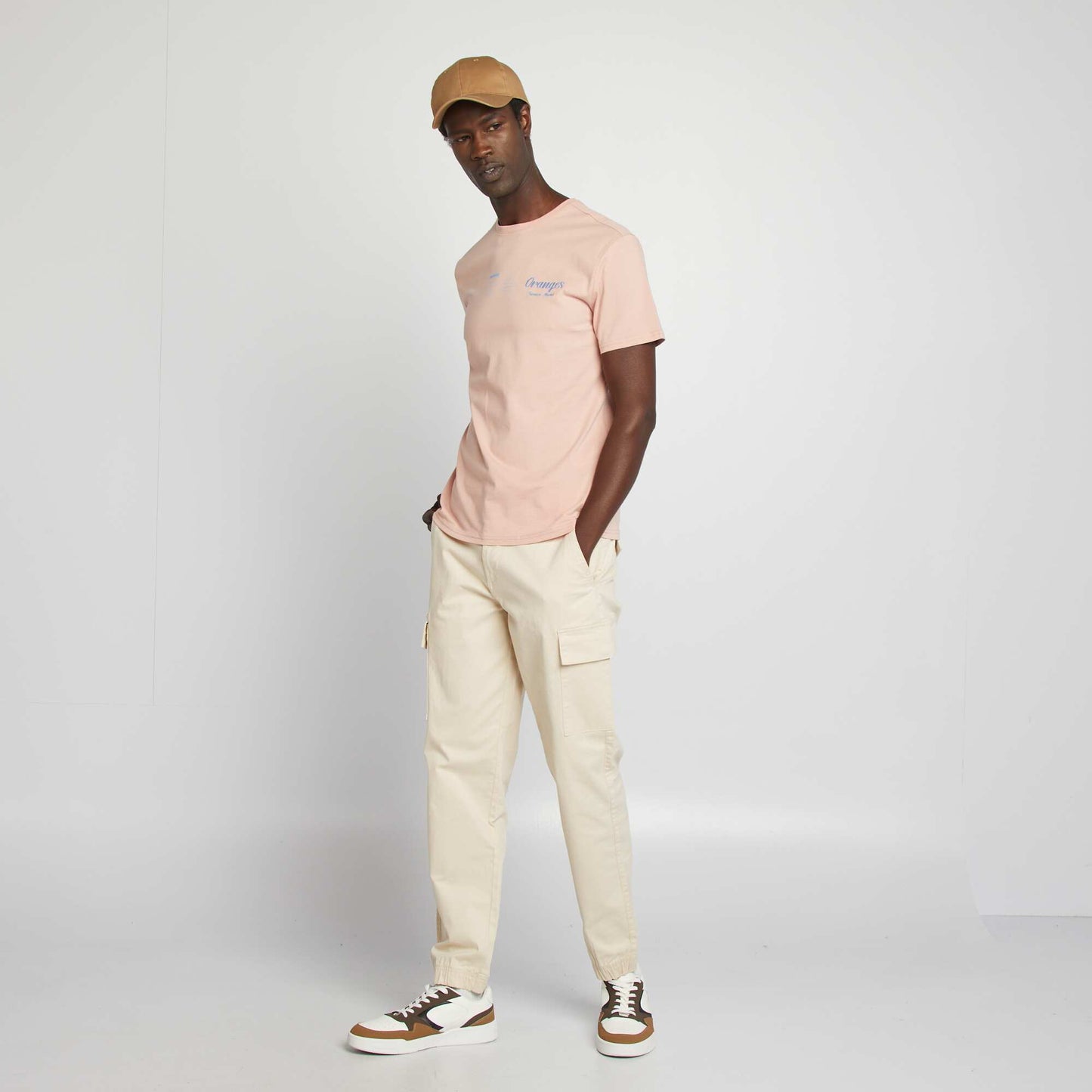 T-shirt imprimé recto/verso manches courtes ROSE