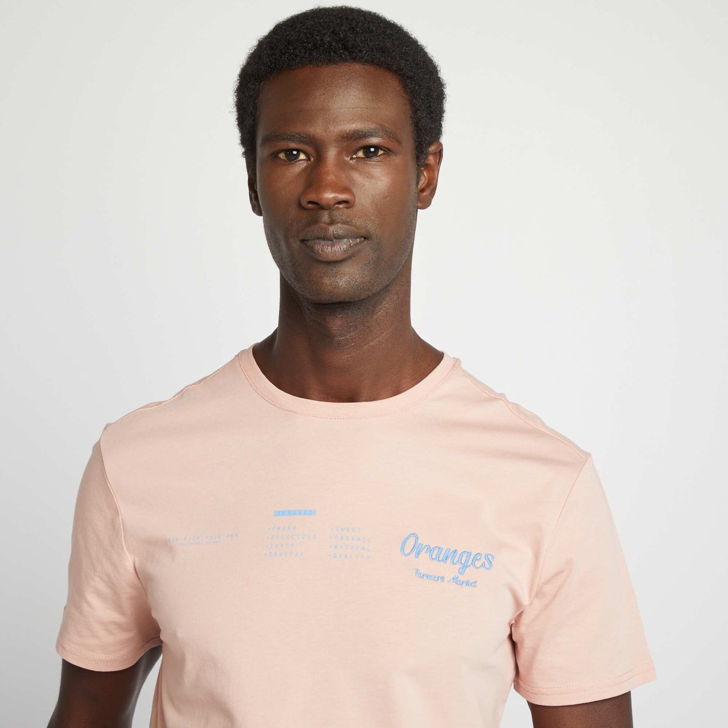 T-shirt imprimé recto/verso manches courtes ROSE