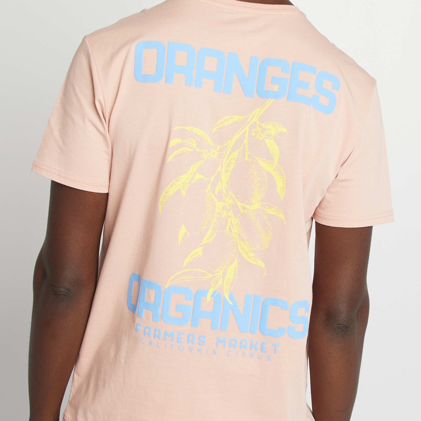 T-shirt imprimé recto/verso manches courtes ROSE