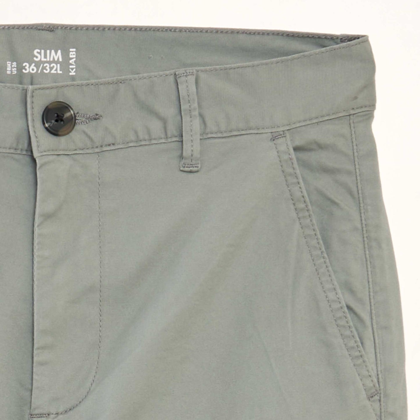 Pantalon chino slim Vert clair