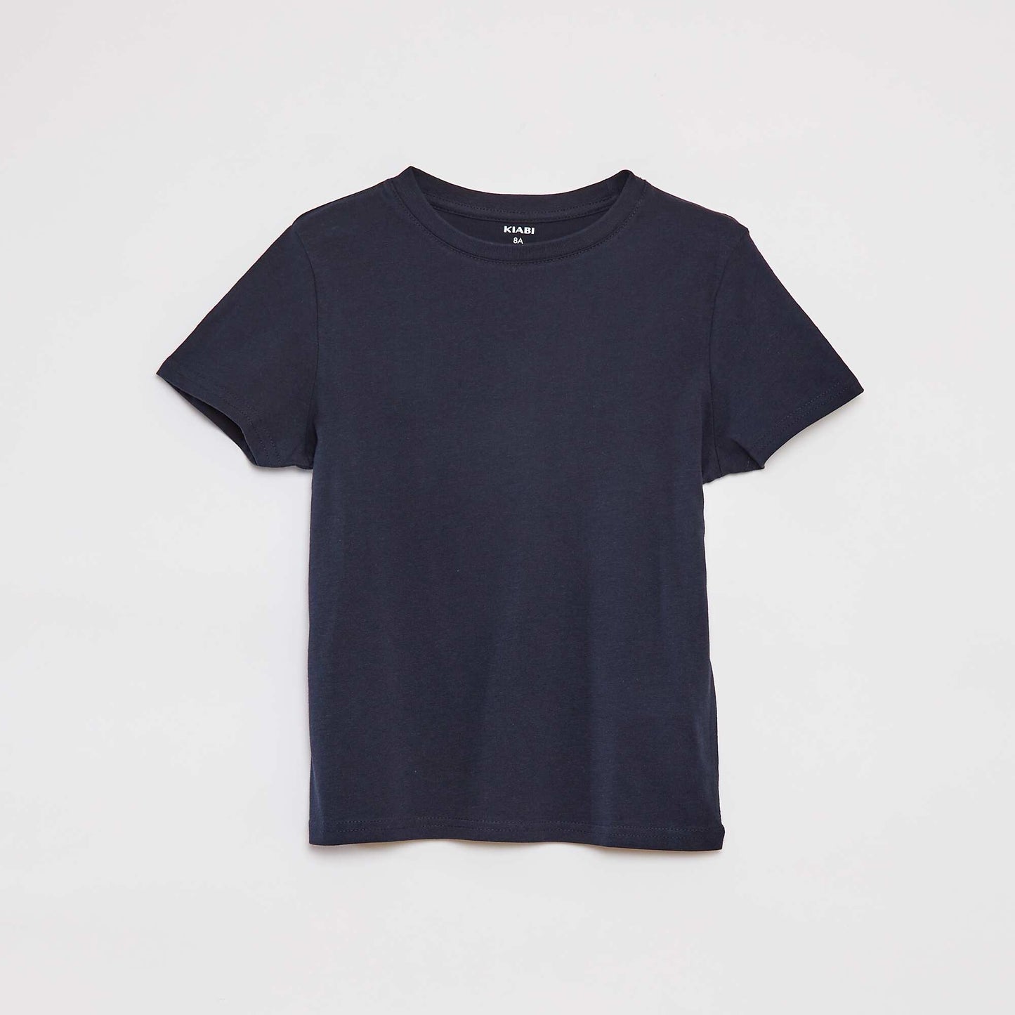 T-shirt basique en jersey uni BLEU
