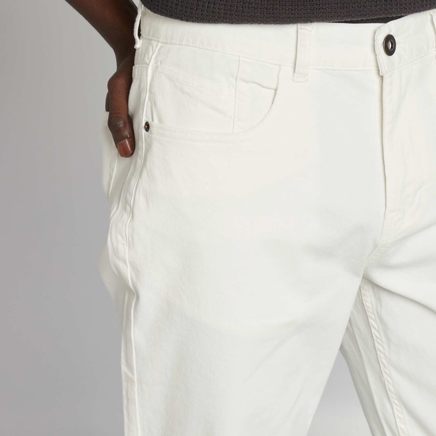 Chino slim 5 poches - L32 BLANC