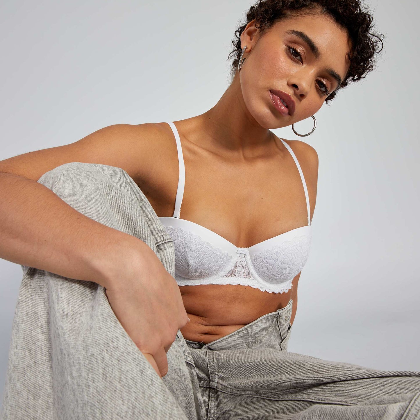 Soutien-gorge bandeau paddé Blanc