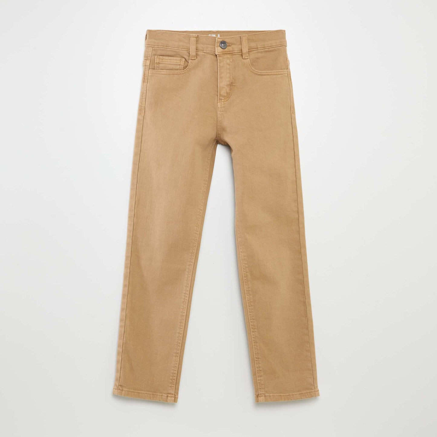 Jean slim à 5 poches Beige