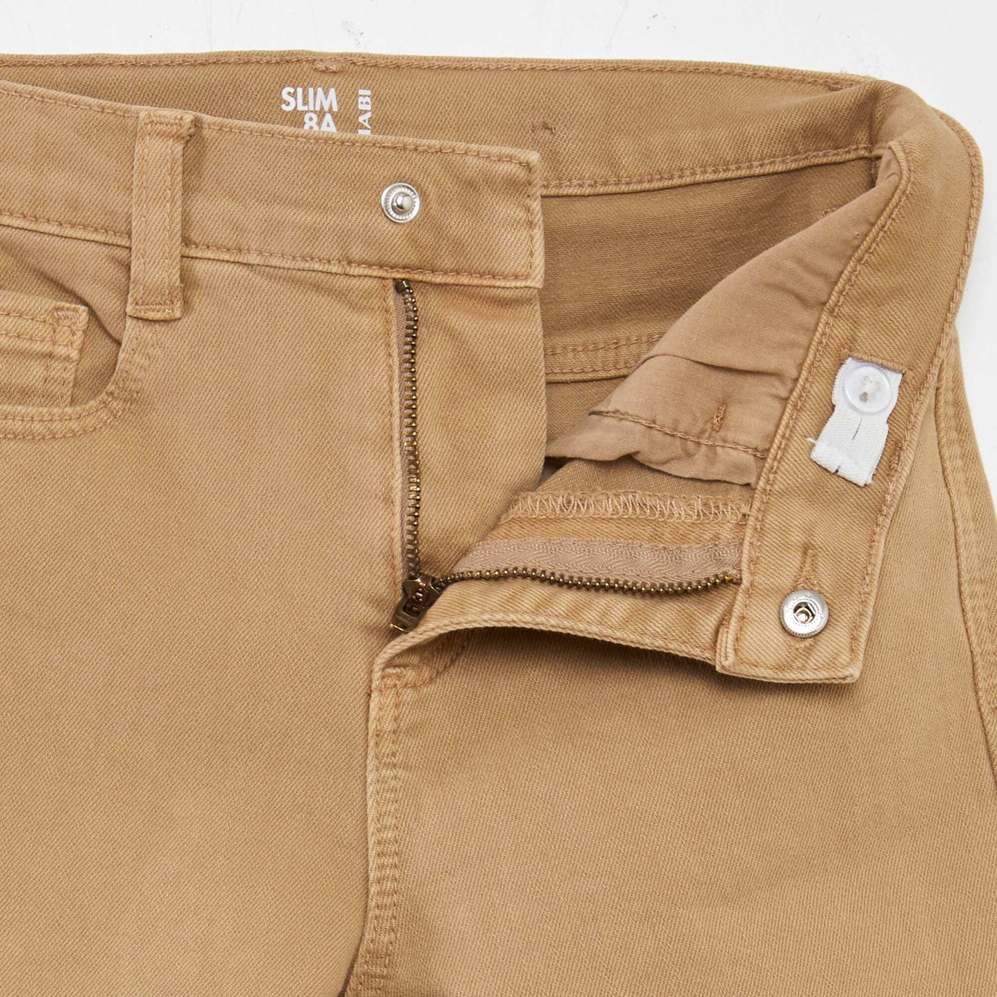 Jean slim à 5 poches Beige