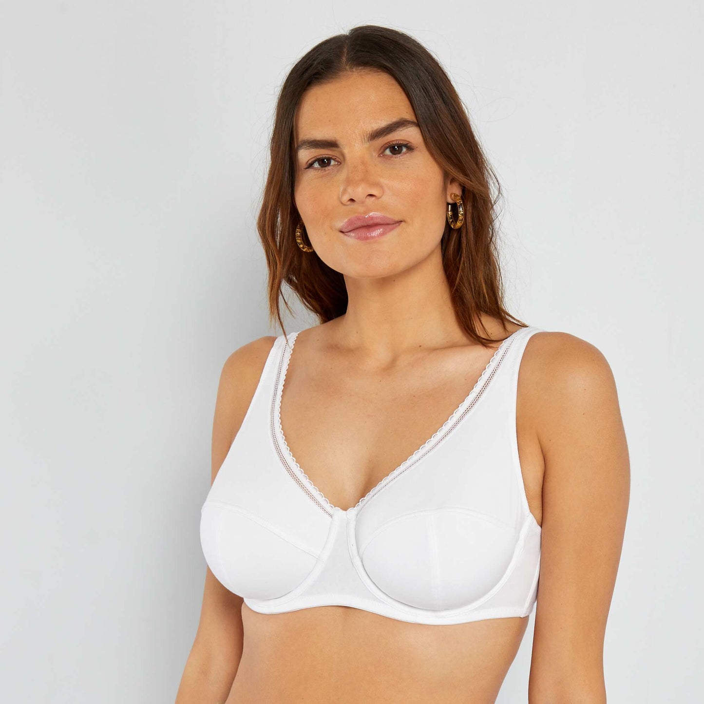 Soutien-gorge coton D&E blanc