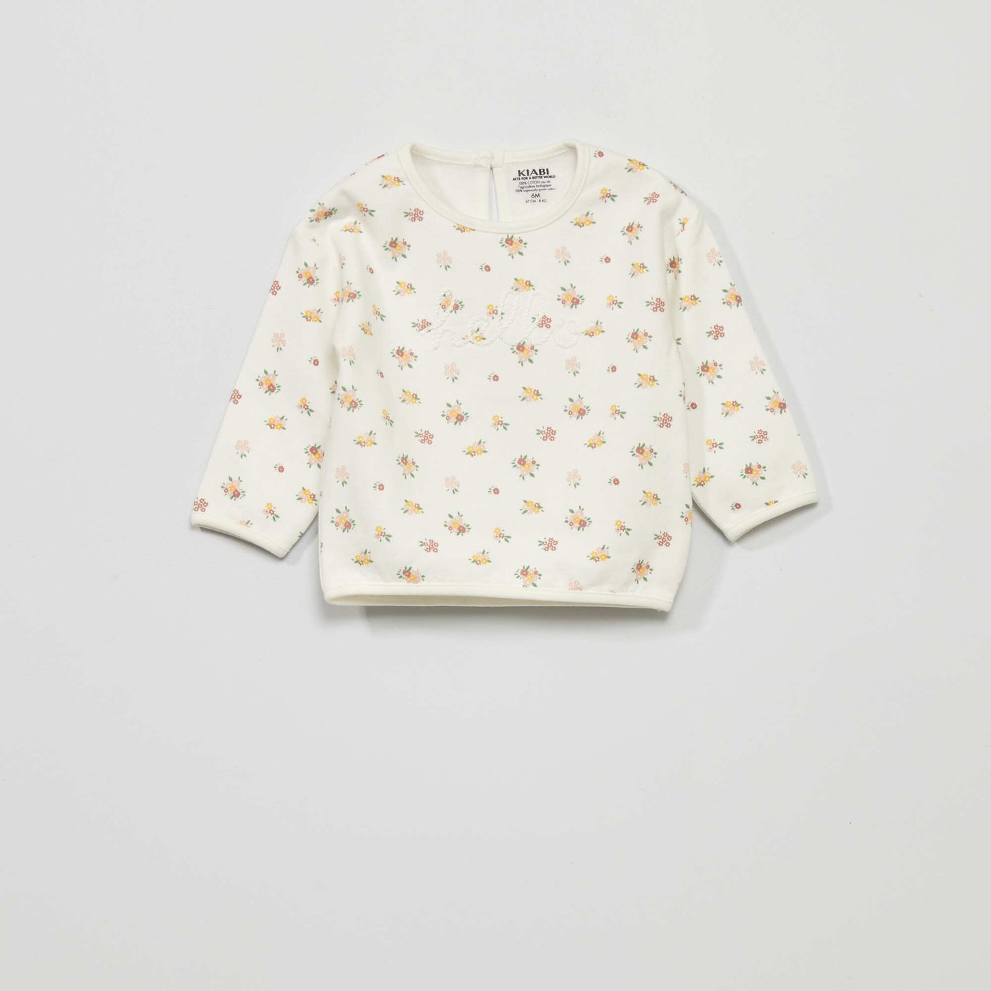 Sweat avec imprimé Blanc