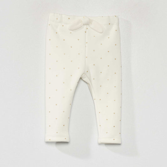 Pantalon en molleton avec imprimé - Toujours + chaud Blanc