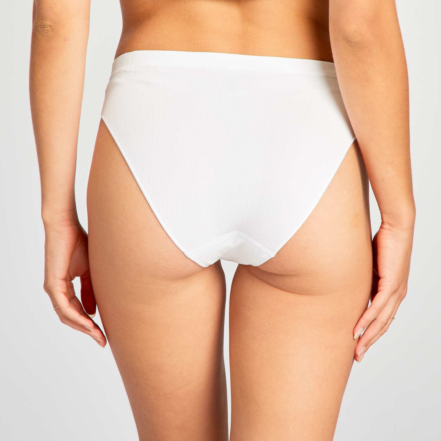 Lot de 2 culottes en maille côtelée blanc
