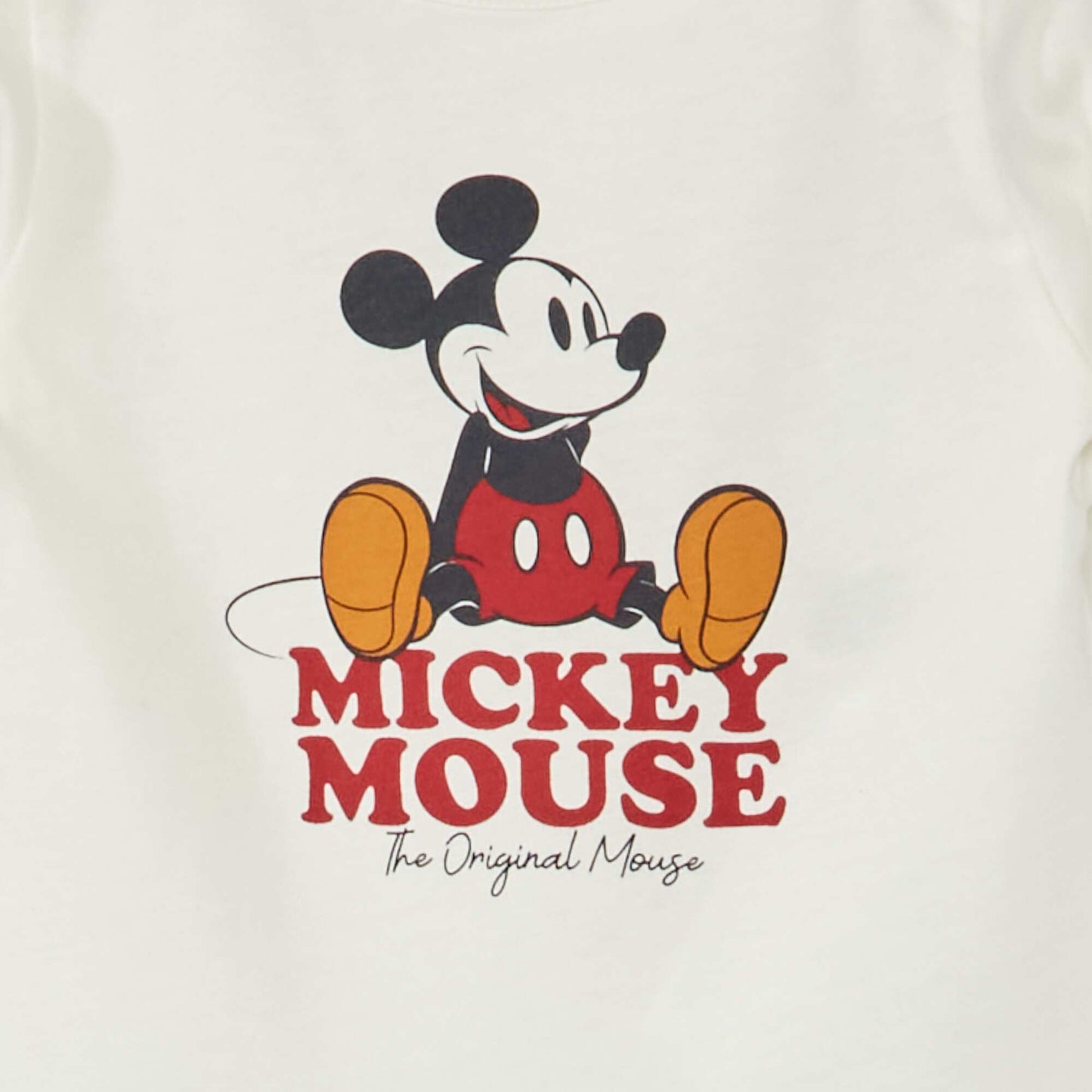 Tee-shirt Disney à manches longues Blanc Mickey
