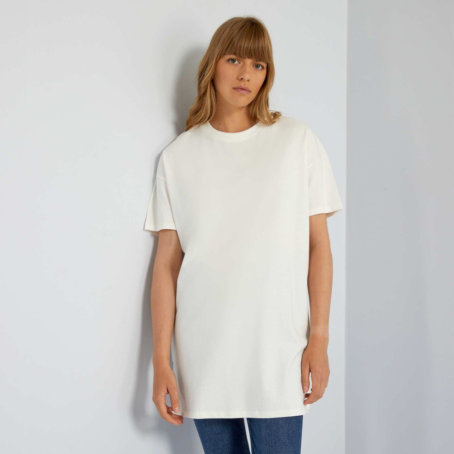 T-shirt uni manches courtes Blanc
