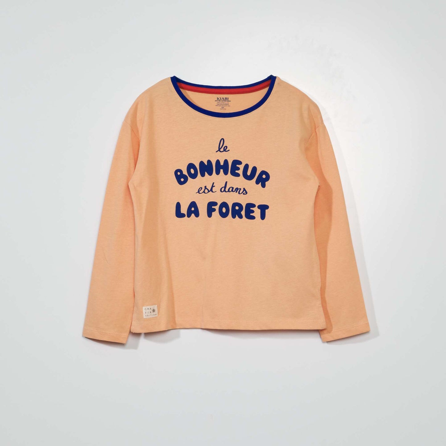 Tee-shirt manches longues imprimé Rose