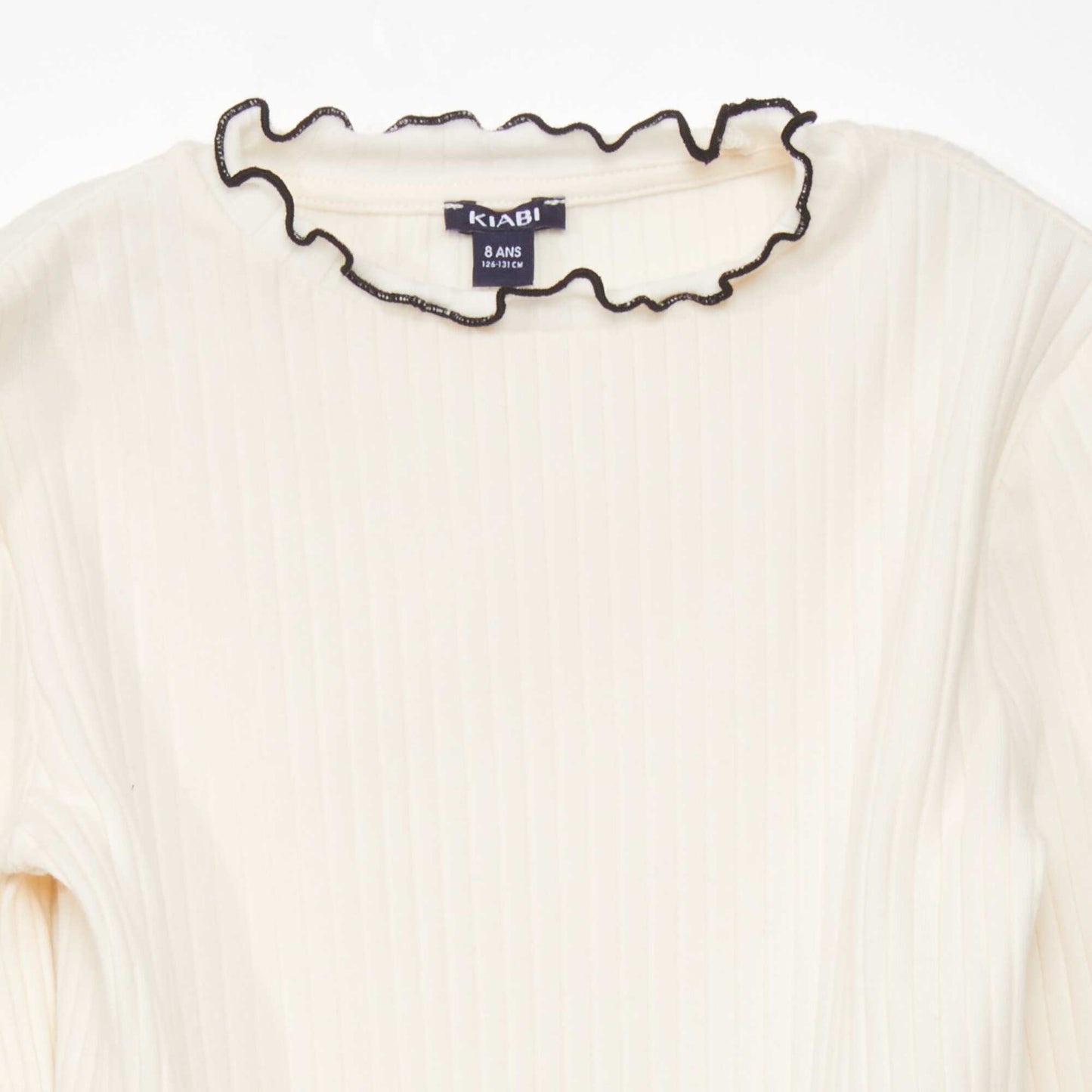 Robe + t-shirt en maille côtelée - 2 pièces Gris/blanc