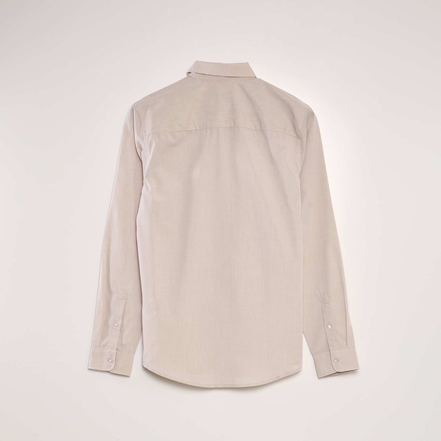 Chemise classique unie Beige