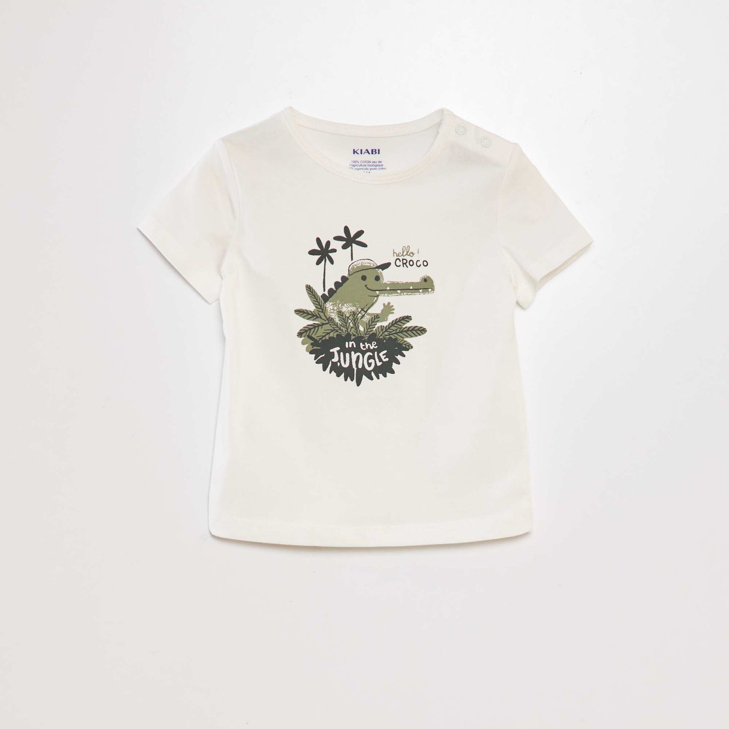 Ensemble T-shirt + short en coton - 2 pièces BLANC