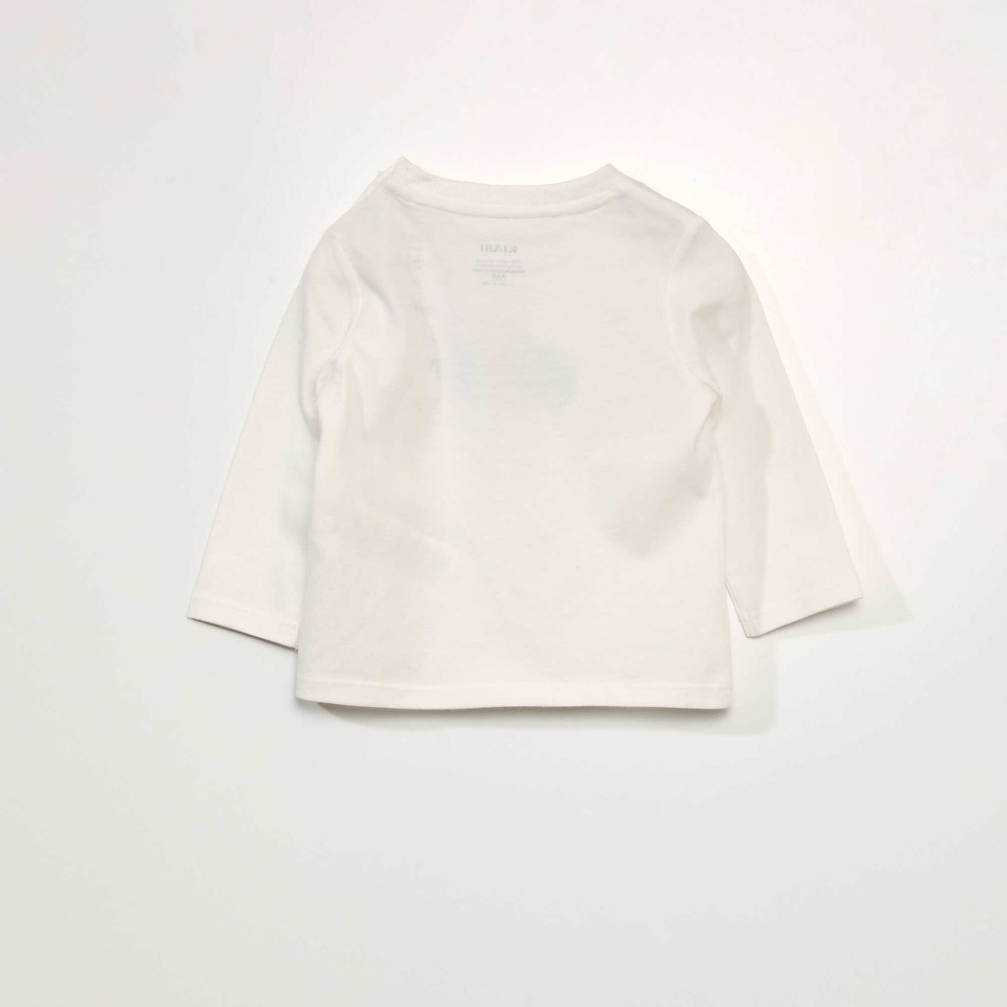 Tee-shirt chiné avec imprimé en bouclette Blanc