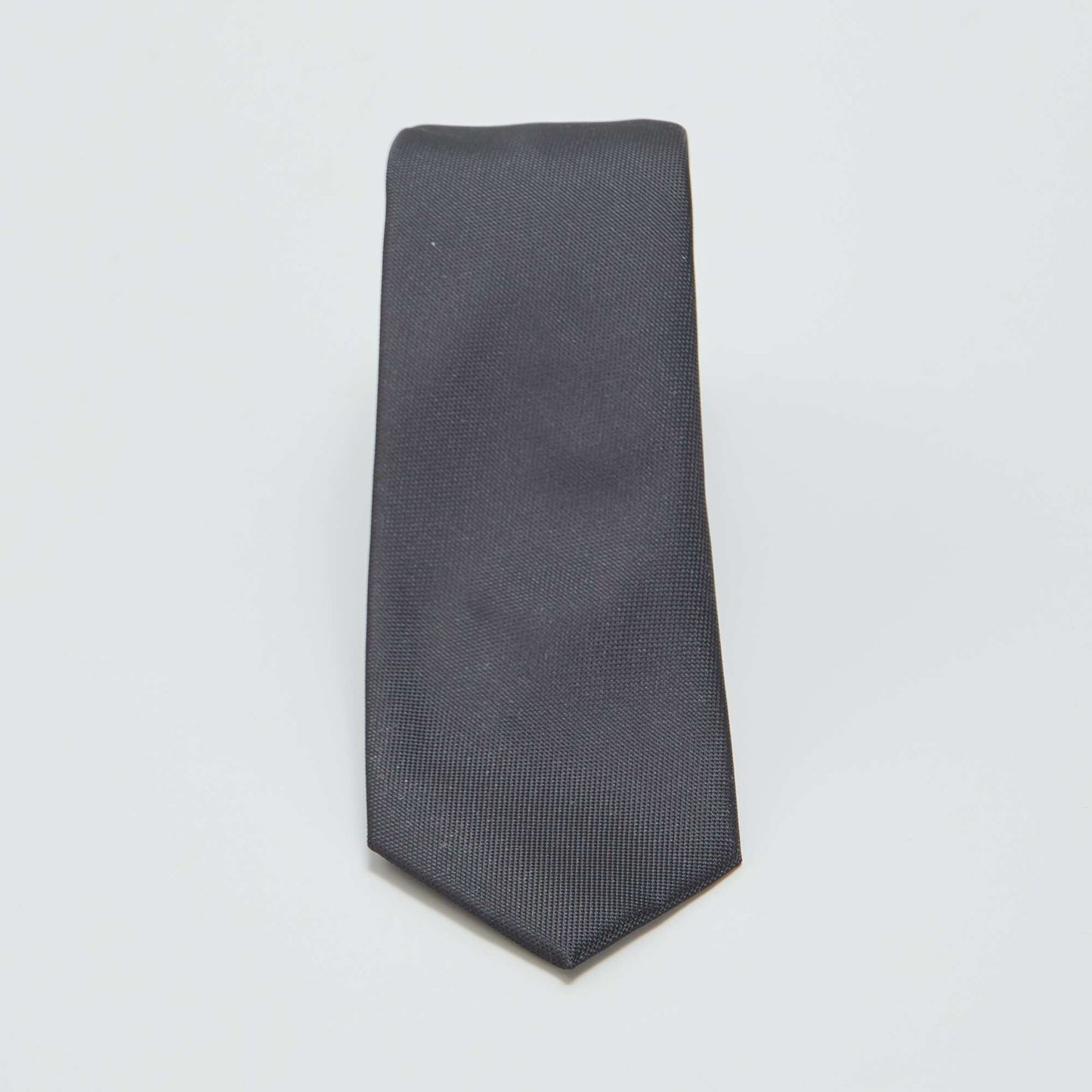 Cravate unie texturée Noir