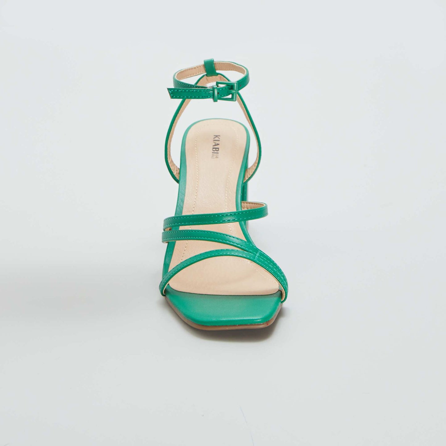 Sandales à talon carré avec brides Vert