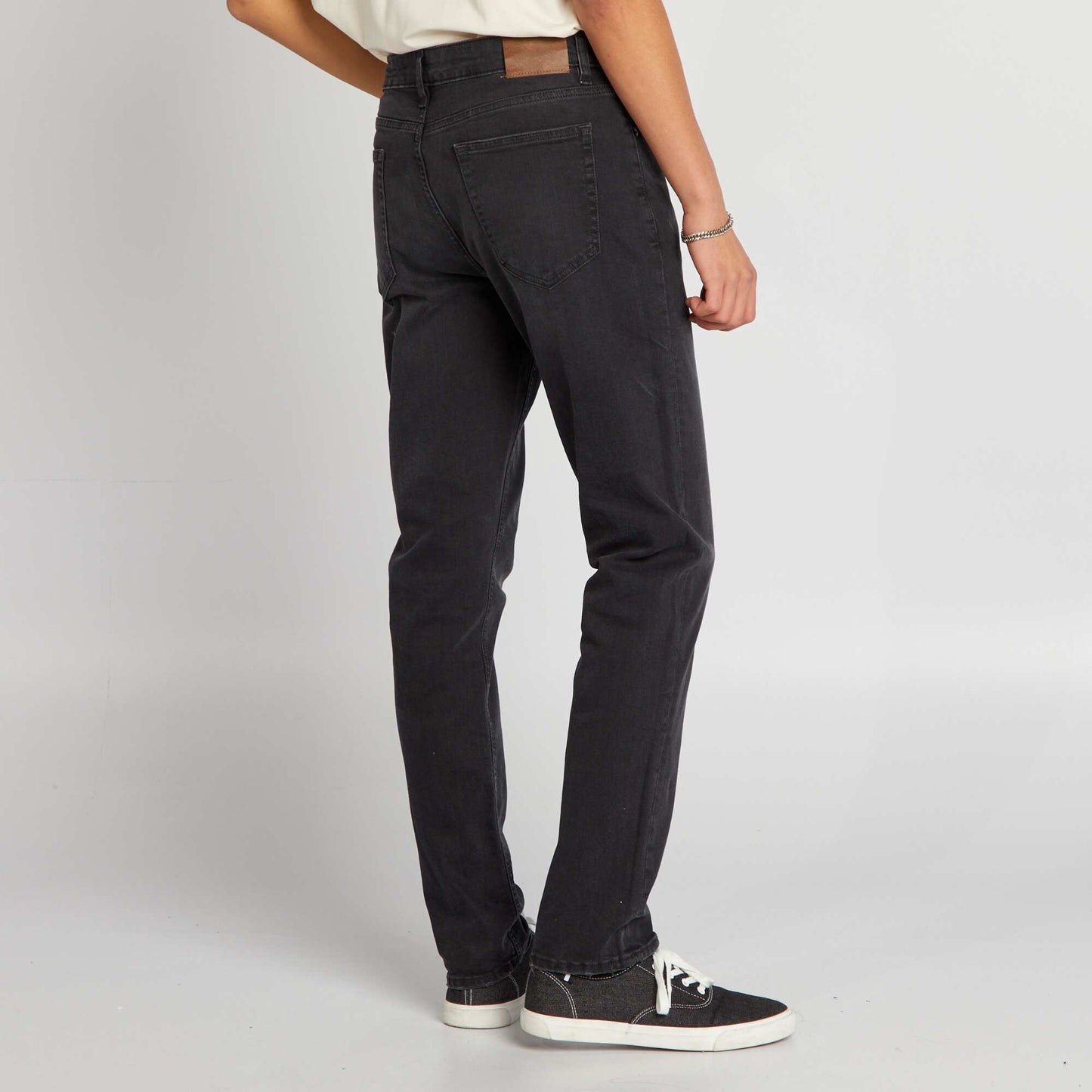 Pantalon denim slim à 5 poches Anthracite