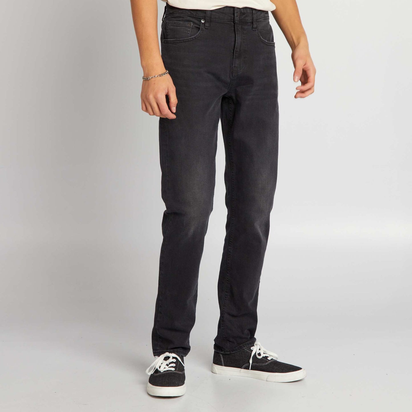 Pantalon denim slim à 5 poches Anthracite