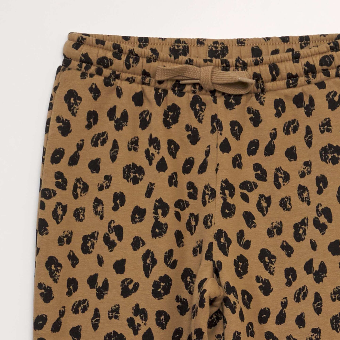 Pantalon de jogging motif léopard Marron