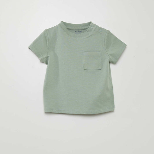 T-shirt à manches courtes avec poches Vert
