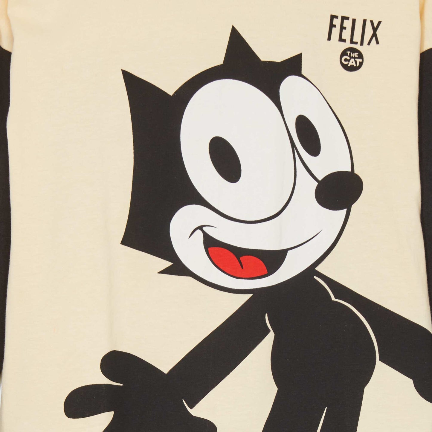 T-shirt Felix the cat Beige/noir