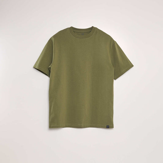 T-shirt en coton uni vert