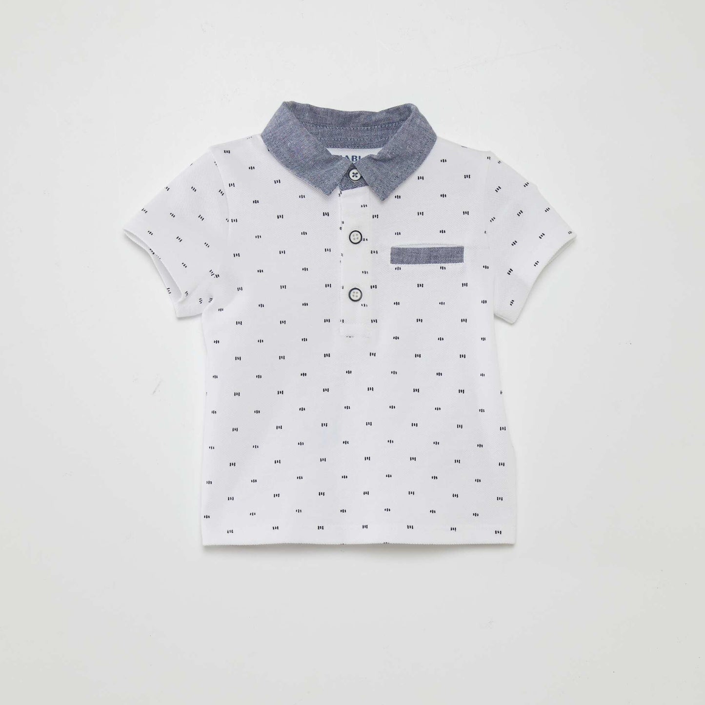 Polo imprimé Blanc