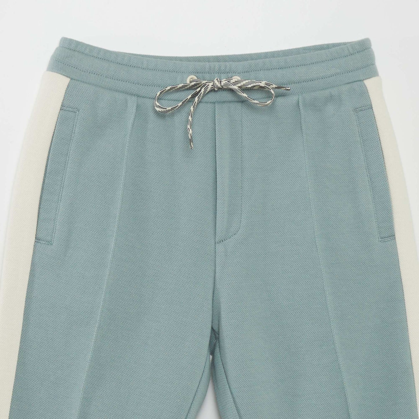 Pantalon de jogging en piqué de coton Bleu gris