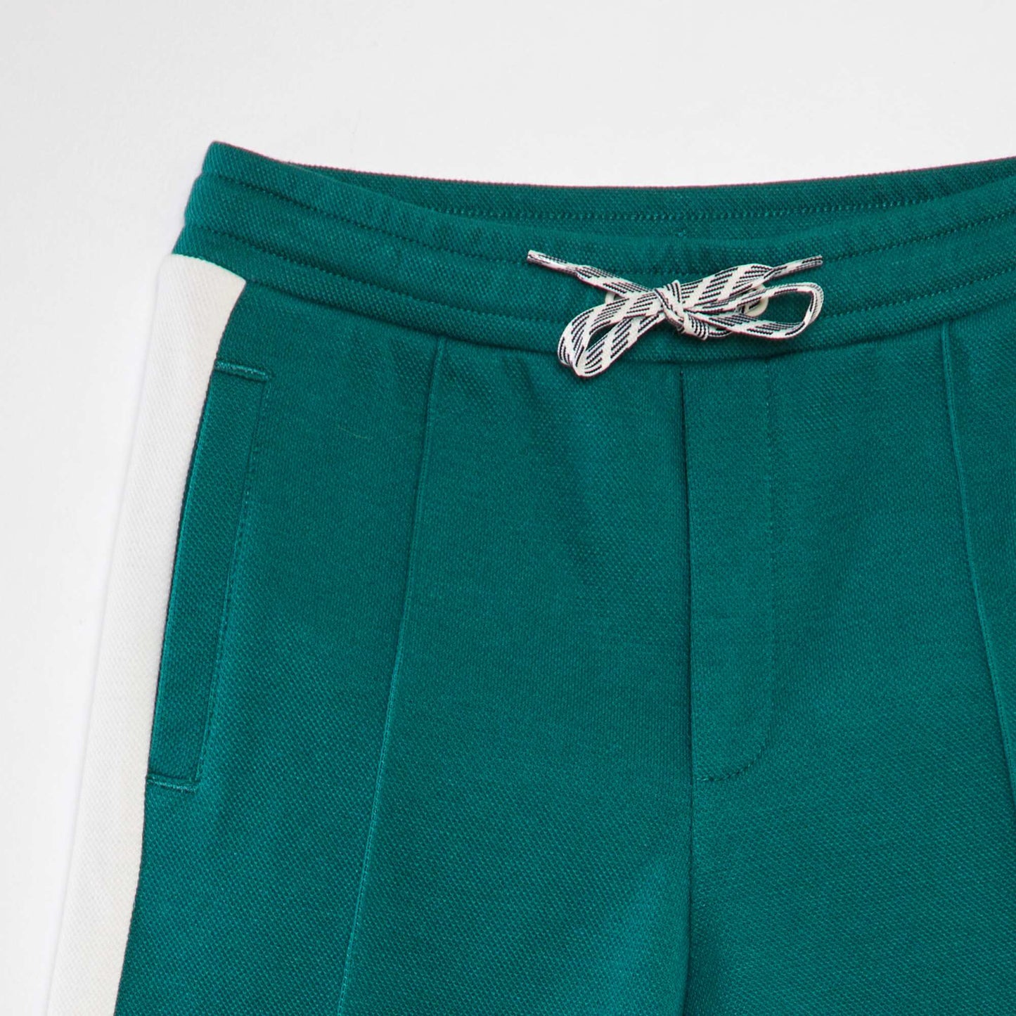 Pantalon de jogging en piqué de coton Vert