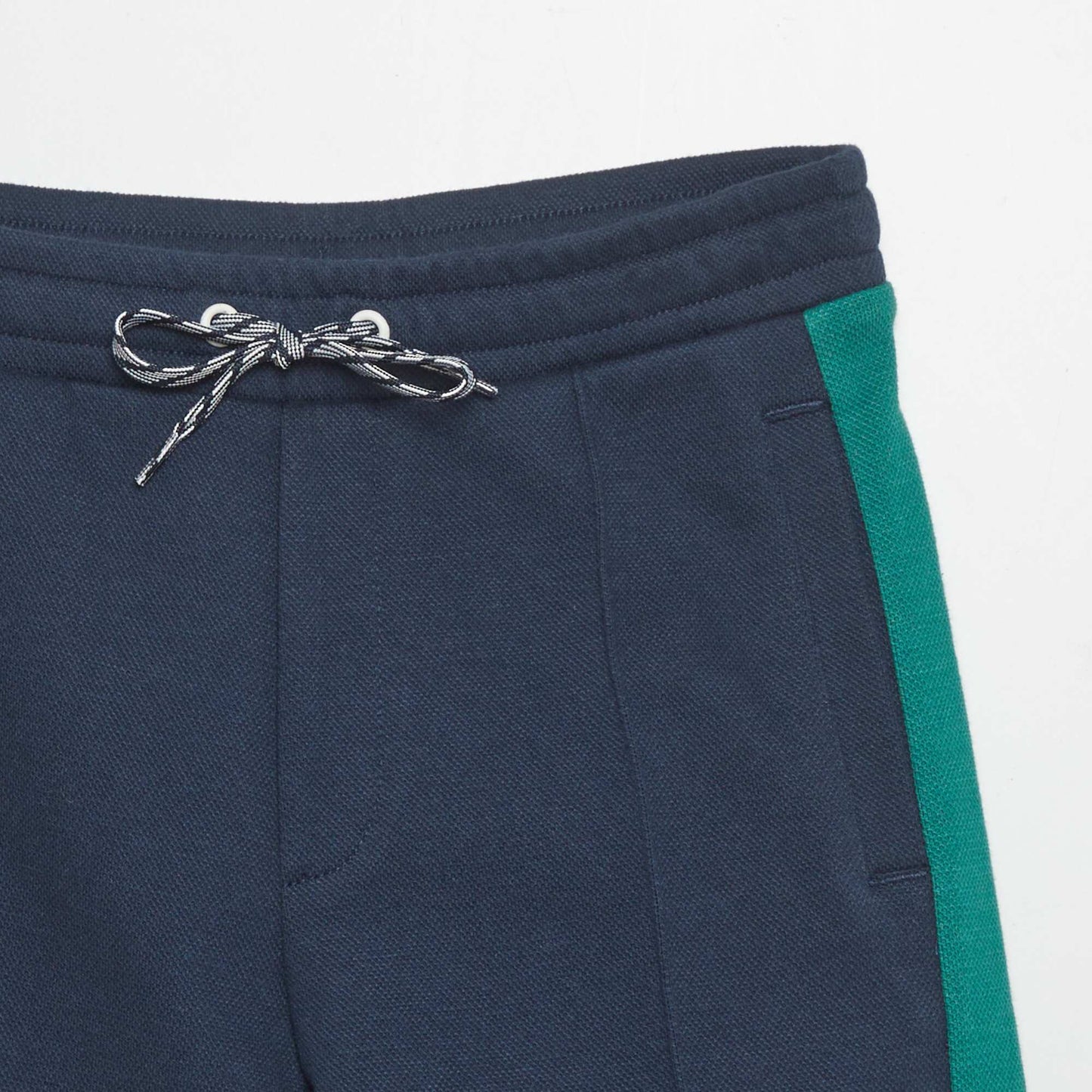 Pantalon de jogging en piqué de coton Bleu