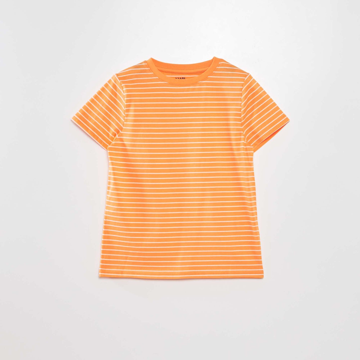 T-shirt rayé Orange