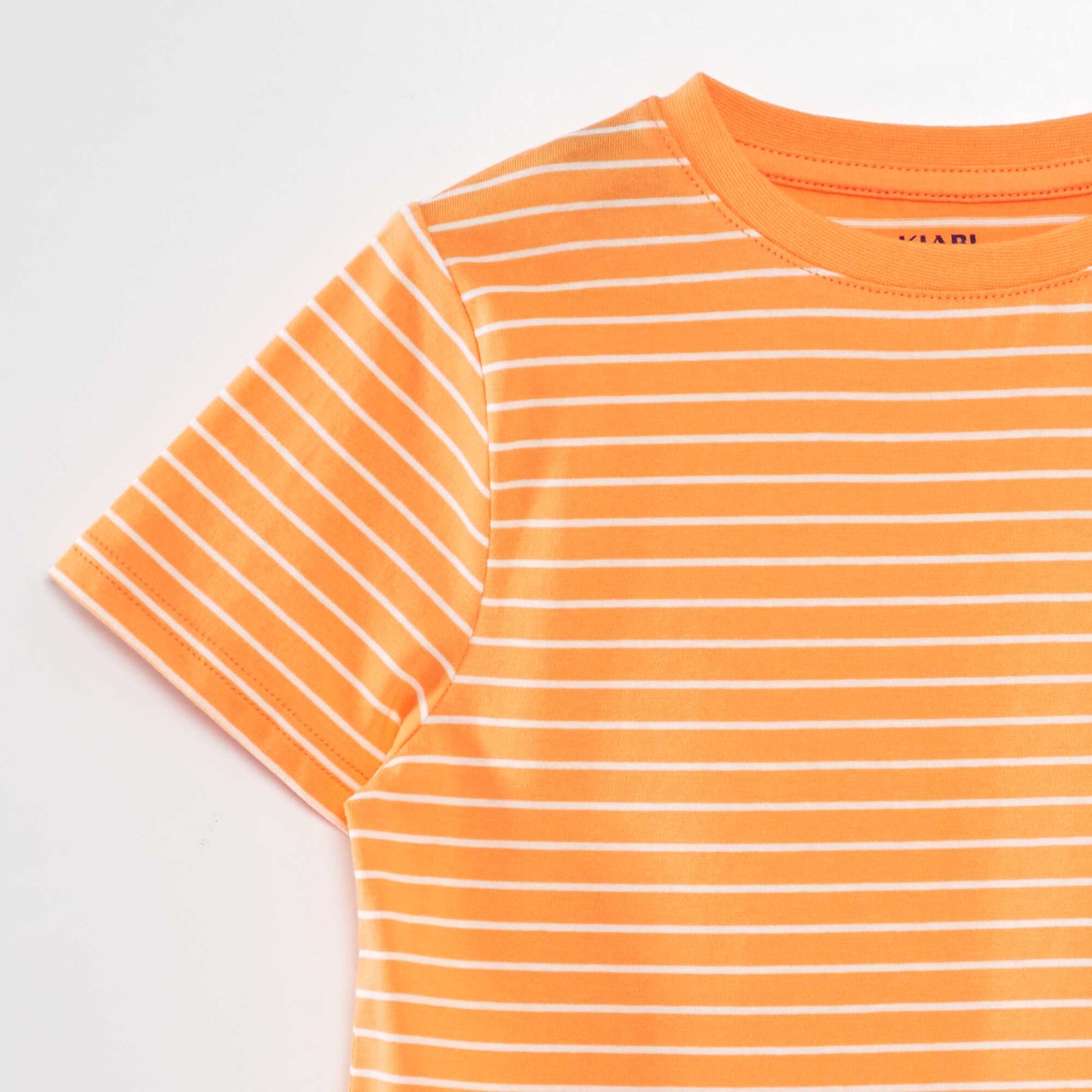 T-shirt rayé Orange