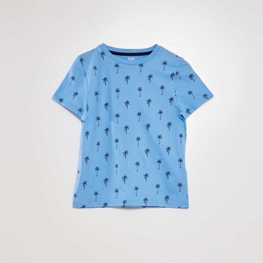 T-shirt imprimé Bleu/gris