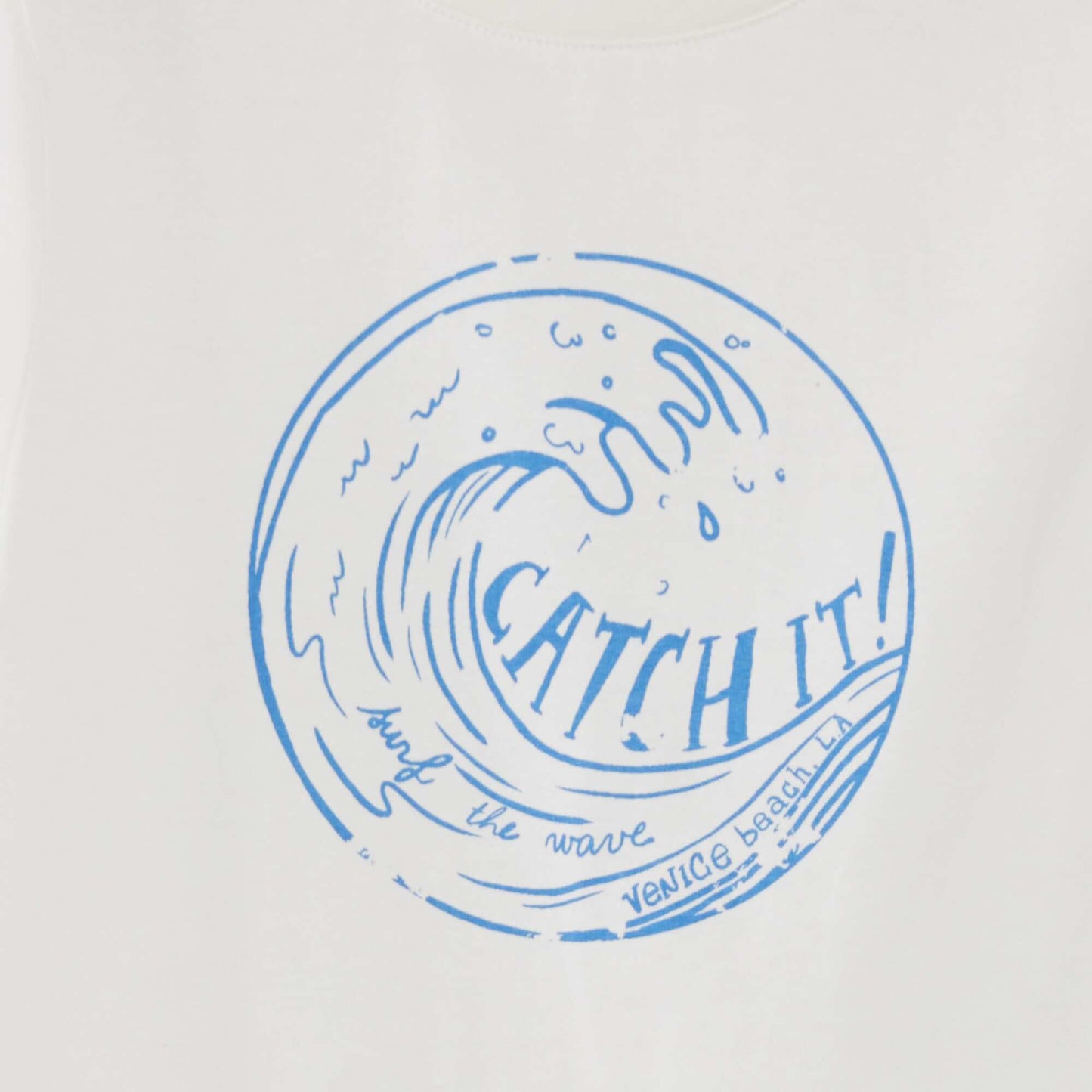 T-shirt à col rond en coton Blanc