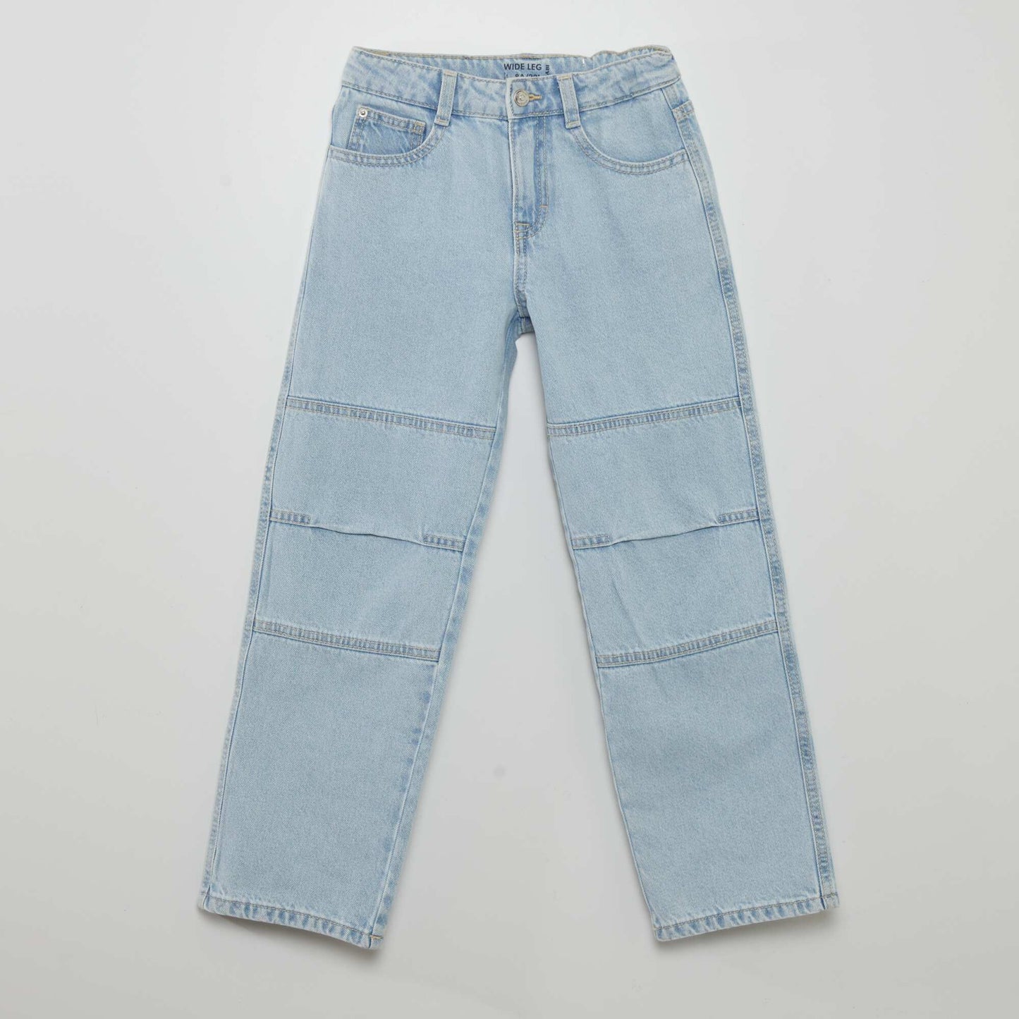 Pantalon en jean avec découpes Bleu