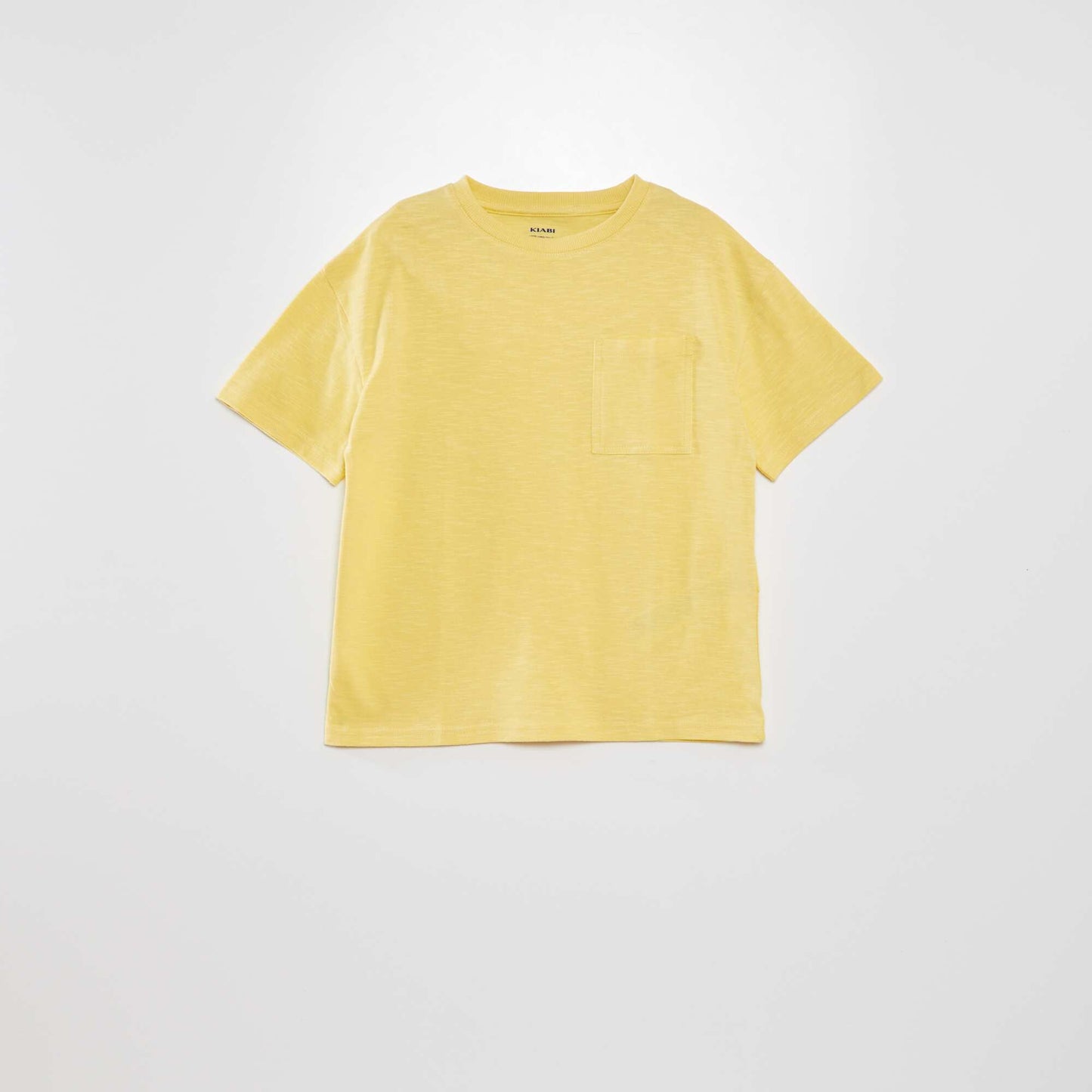 T-shirt large à col rond Jaune