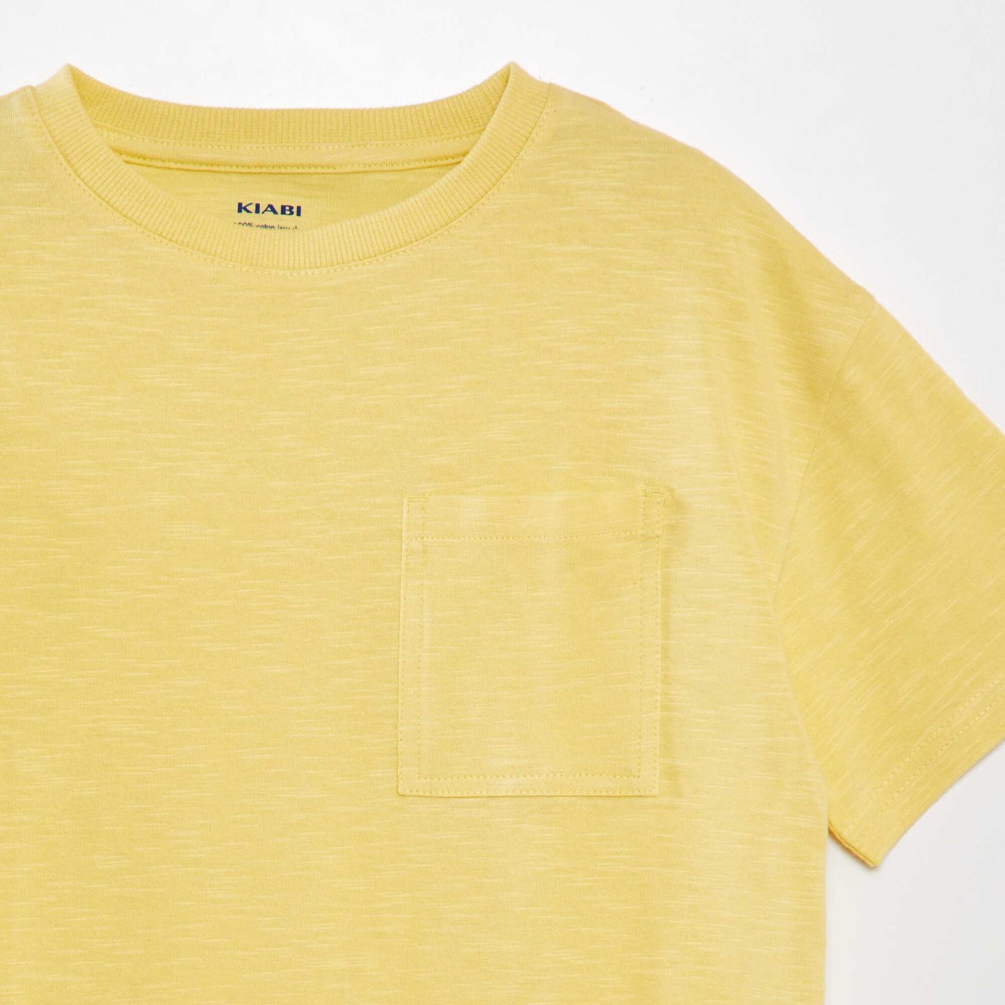 T-shirt large à col rond Jaune