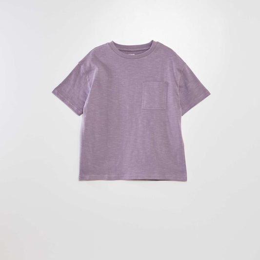 T-shirt large à col rond Violet