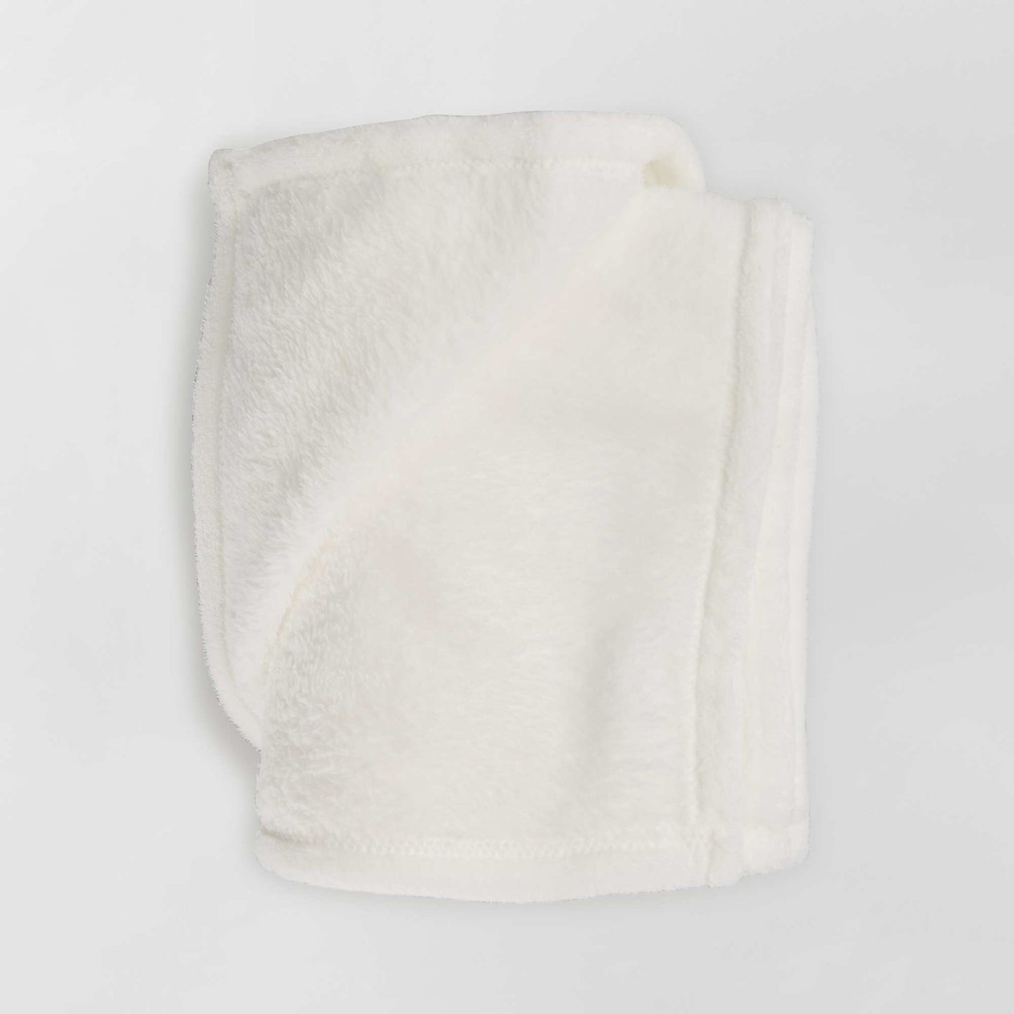 Plaid bébé polaire écru