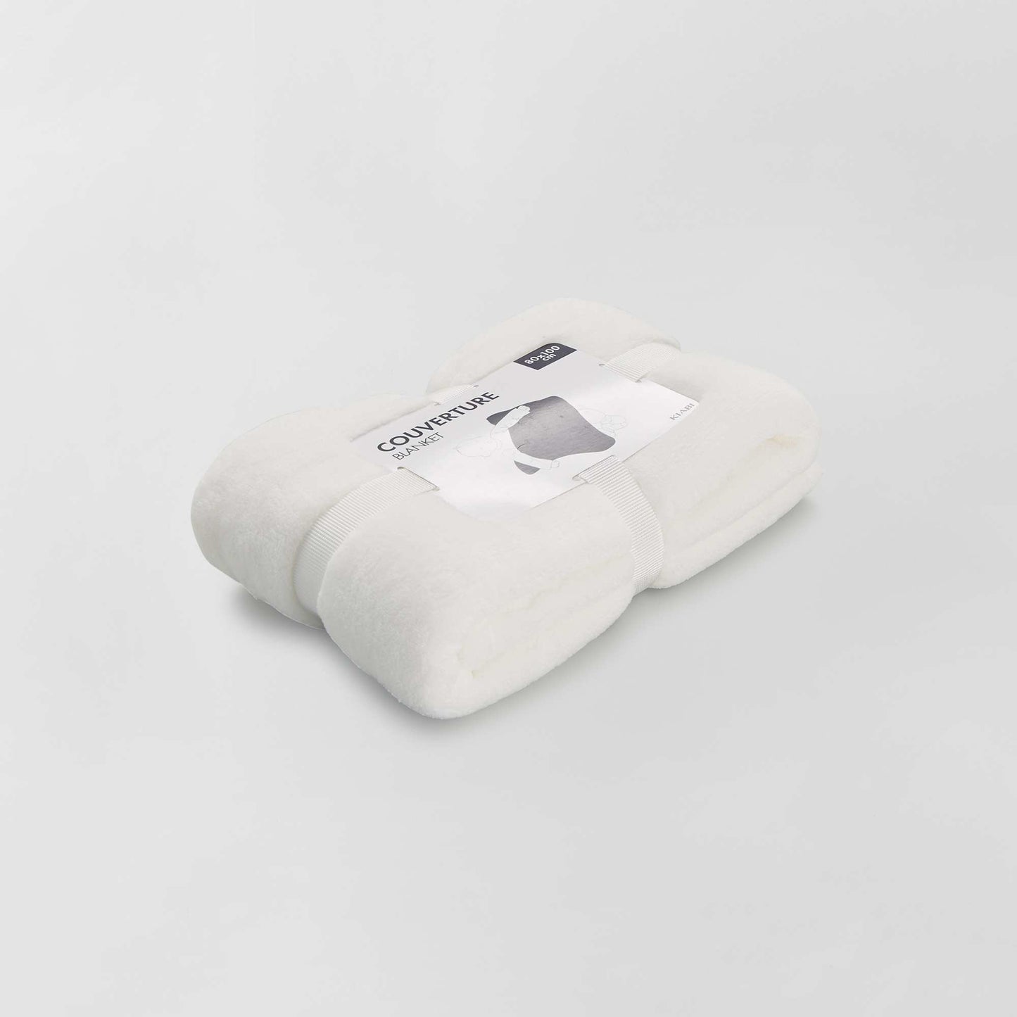 Plaid bébé polaire écru