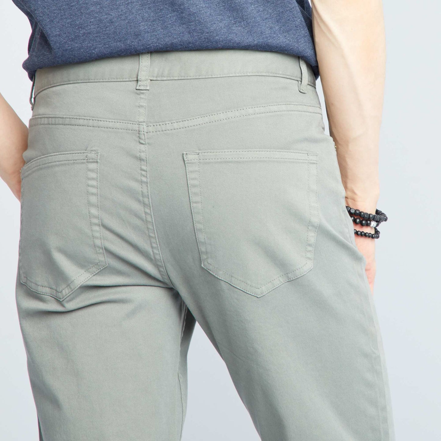 Pantalon slim 5 poches - L32 Kaki