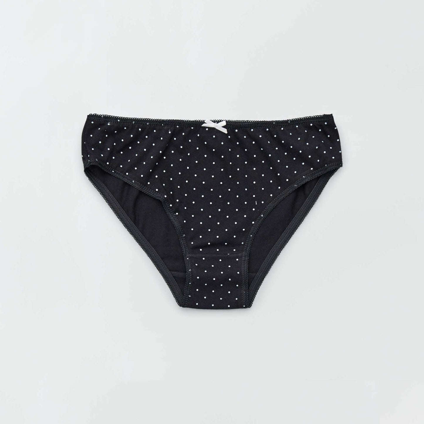 Culottes en jersey avec nœud fantaisie - Lot de 4 Blanc/noir
