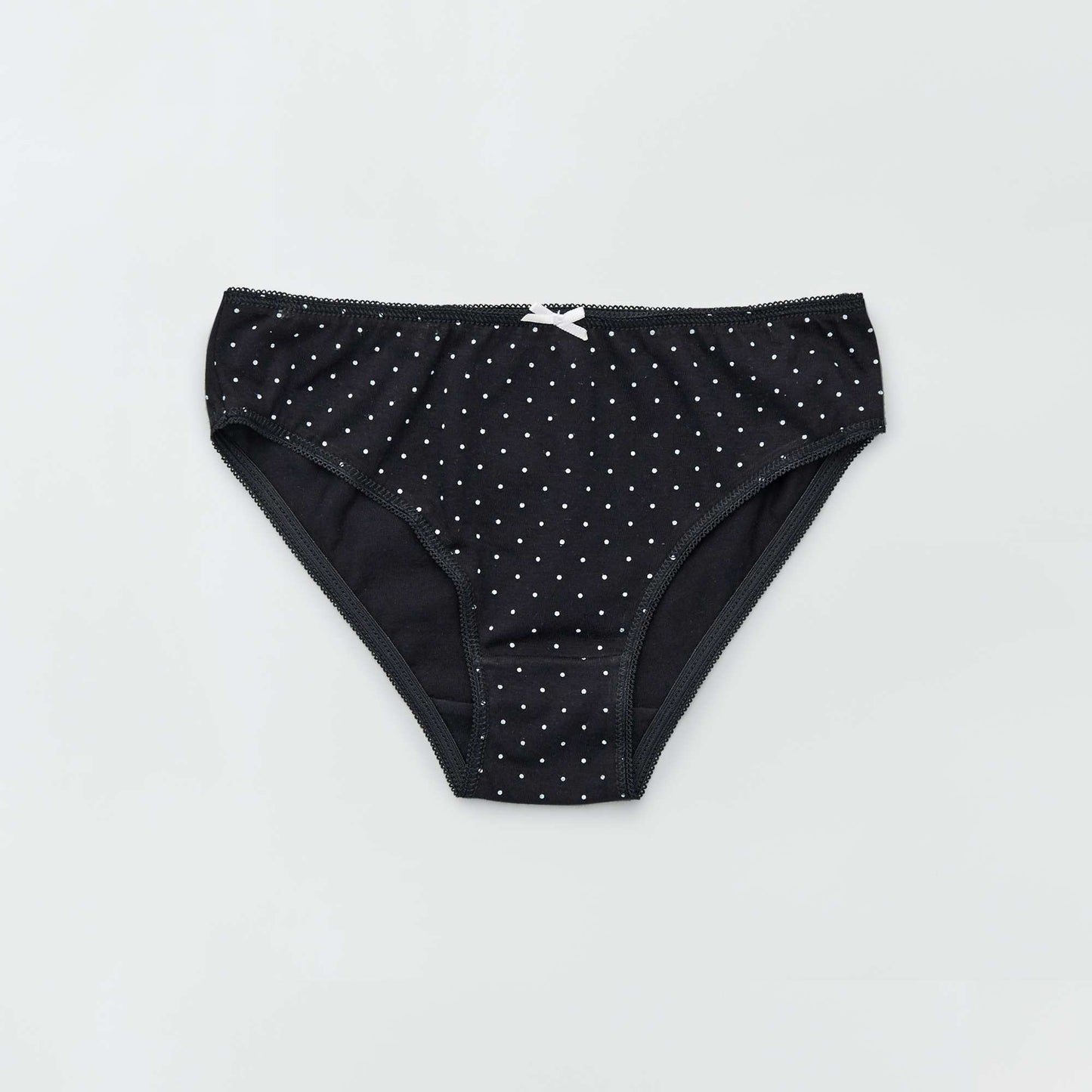 Culottes en jersey avec nœud fantaisie - Lot de 4 Blanc/noir