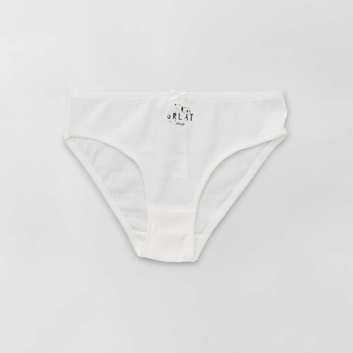 Culottes en jersey avec nœud fantaisie - Lot de 4 Blanc/noir/gris
