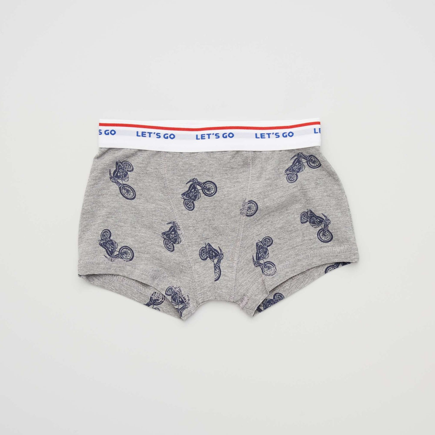 Lot de 3 boxers rouge/gris/bleu
