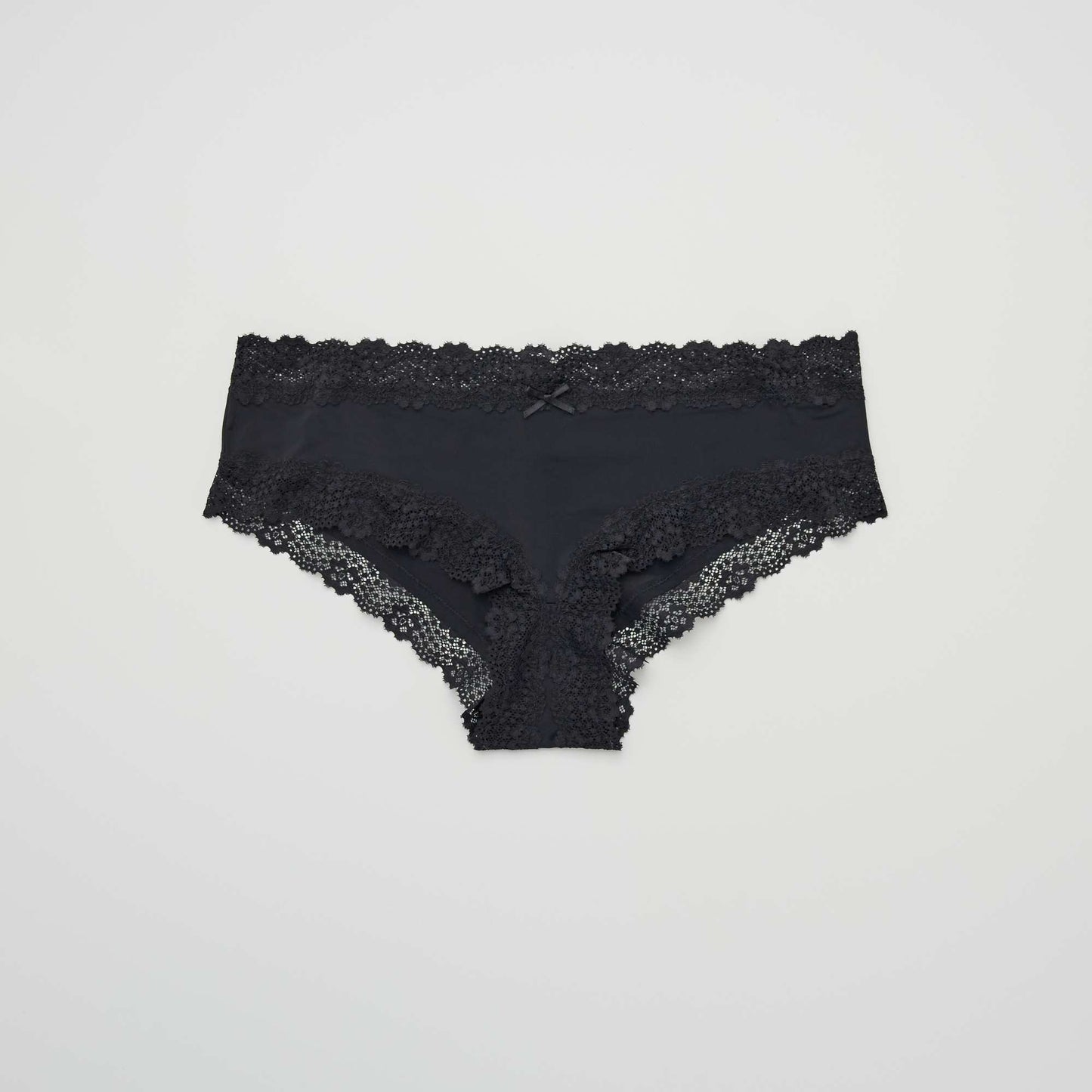 Lot de 2 shorties microfibre noir losanges/noir